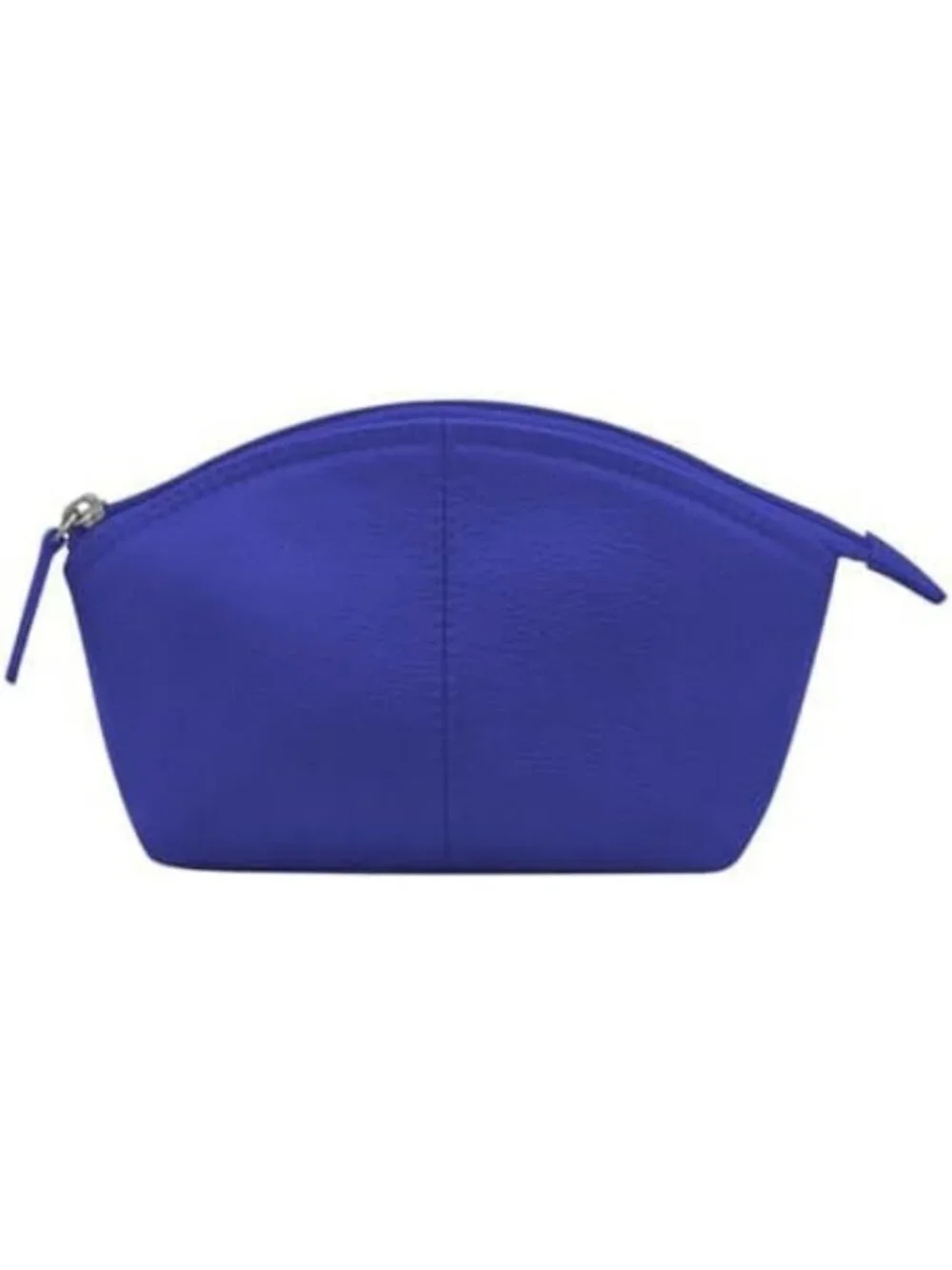 Genuine Leather RFID Blocking Makeup Pouch - Cobalt Blue Cosmetic Bag